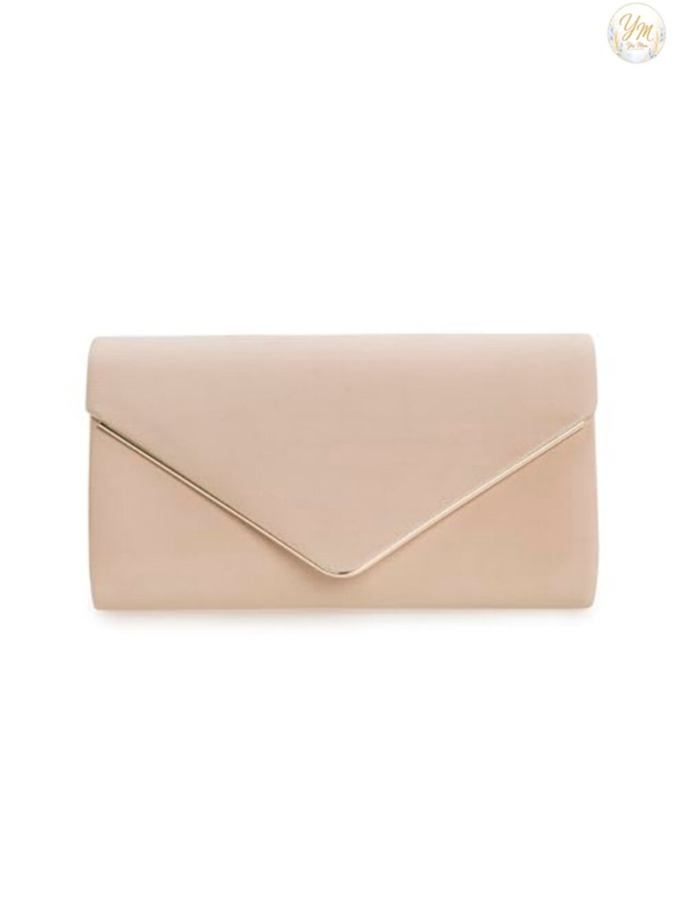Faux Suede Evening Bag Clutch Purse with Detachable Chain Strap